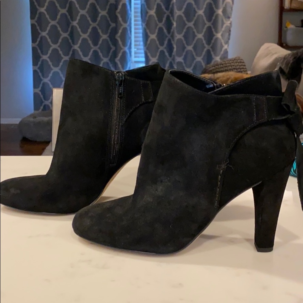 Aldo black suede booties